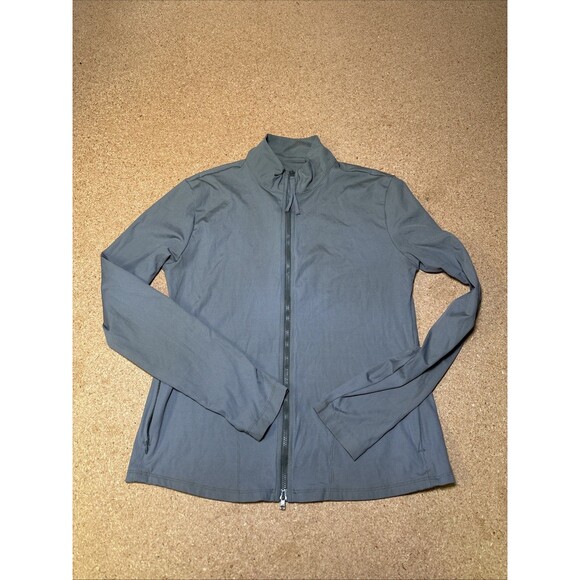 Carve Designs Jackets & Blazers - Carve Designs Lake Sunshirt Size M Women Gray Full Zip Stand Collar Pocket F2